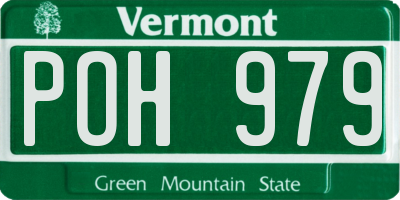 VT license plate POH979