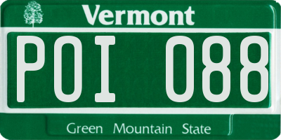 VT license plate POI088