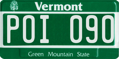 VT license plate POI090