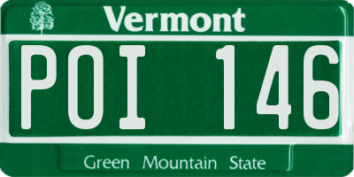 VT license plate POI146