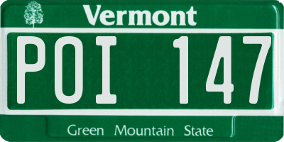 VT license plate POI147
