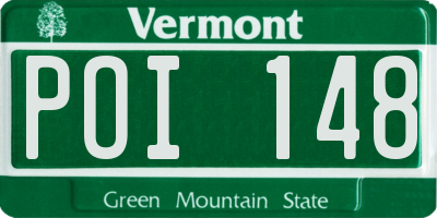 VT license plate POI148