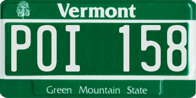 VT license plate POI158