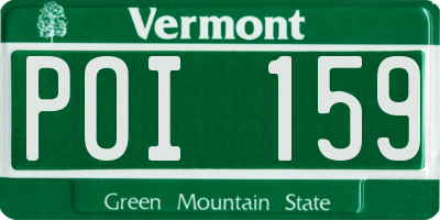 VT license plate POI159