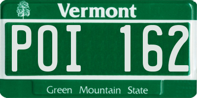 VT license plate POI162