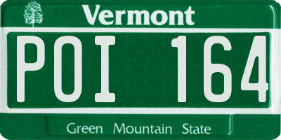 VT license plate POI164