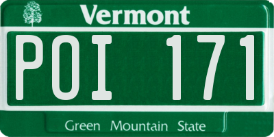 VT license plate POI171