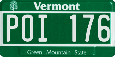 VT license plate POI176
