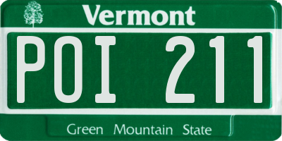 VT license plate POI211