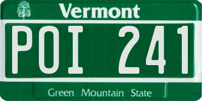 VT license plate POI241