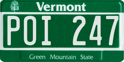 VT license plate POI247