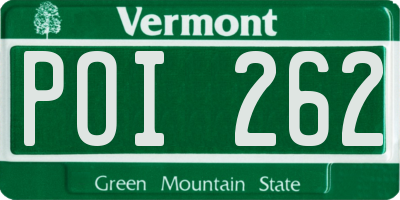 VT license plate POI262