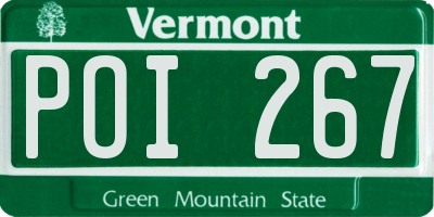 VT license plate POI267