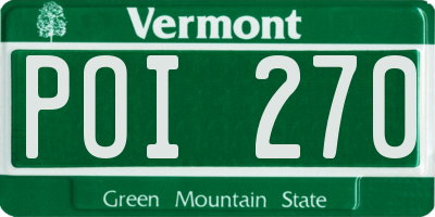 VT license plate POI270