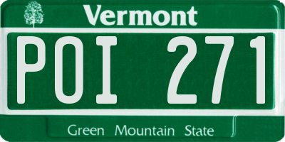 VT license plate POI271