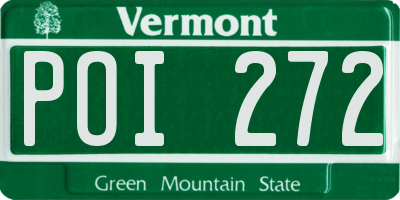 VT license plate POI272