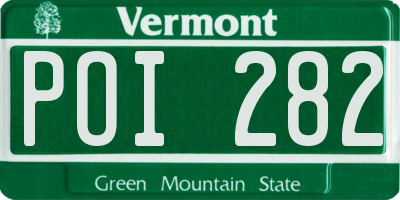 VT license plate POI282