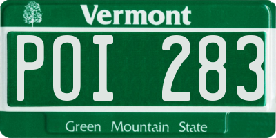 VT license plate POI283