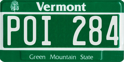 VT license plate POI284