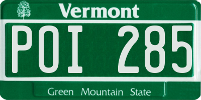 VT license plate POI285
