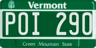 VT license plate POI290