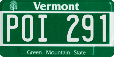 VT license plate POI291