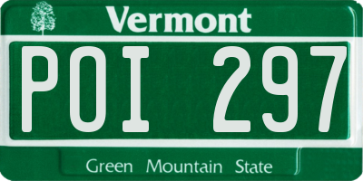 VT license plate POI297