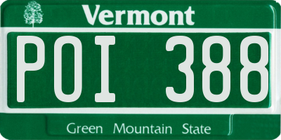VT license plate POI388