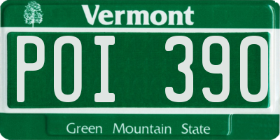 VT license plate POI390