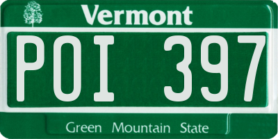 VT license plate POI397