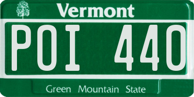 VT license plate POI440