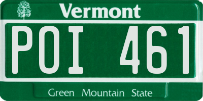 VT license plate POI461