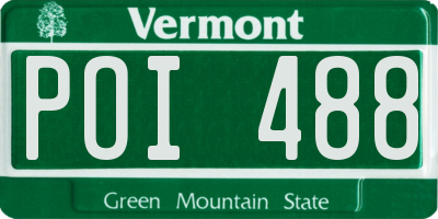 VT license plate POI488