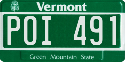 VT license plate POI491