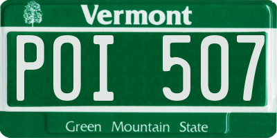VT license plate POI507