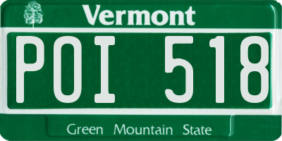 VT license plate POI518