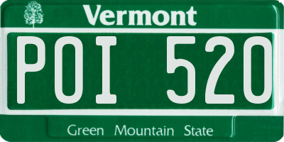 VT license plate POI520