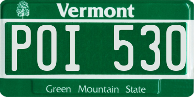 VT license plate POI530
