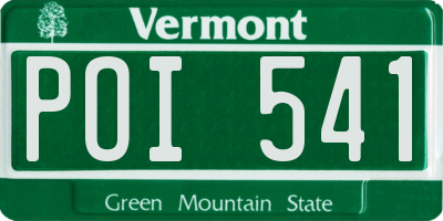 VT license plate POI541