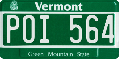 VT license plate POI564