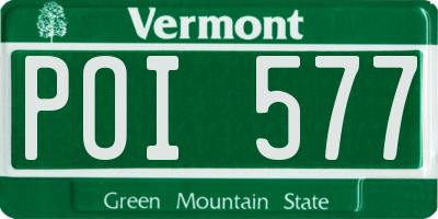 VT license plate POI577