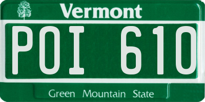 VT license plate POI610