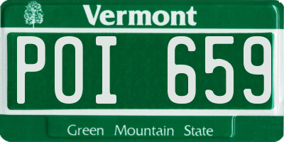 VT license plate POI659