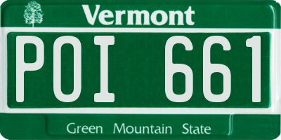VT license plate POI661