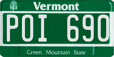 VT license plate POI690