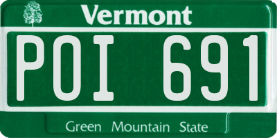 VT license plate POI691