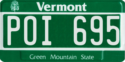 VT license plate POI695