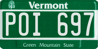 VT license plate POI697
