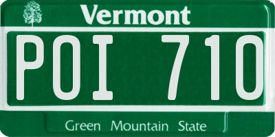 VT license plate POI710