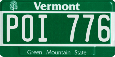 VT license plate POI776